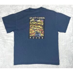 Grand Canyon T-Shirt Men L Blue Rocks Powell Expedition 1869 National Park